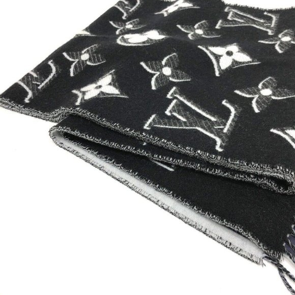 Auth LOUIS VUITTON M78159 Echarpes LV essential shine Stole/Shawl Scarf - Picture 3 of 7